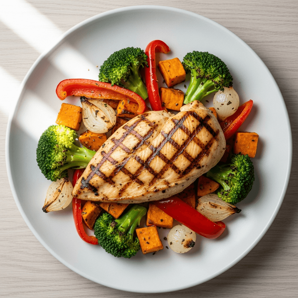 Grilled Chicken with Roasted Vegetables